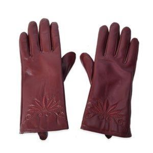 Maroon Women's Leather Touchscreen Gloves!
